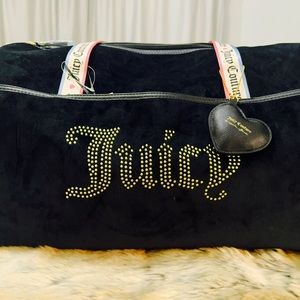 SOLD Juicy Couture velour Big Spender Weekender duffel bag